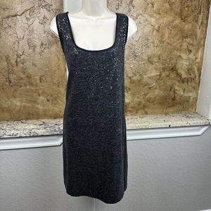Kenneth Cole New York Size 12 Black Sequined‎ Party Dress Sheath Jersey NYE